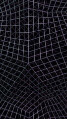 Poster - Abstract colorful bending grid on a black background. Design. Technology concept grid of narrow lines.