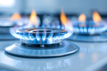 close up of gas stove