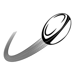 Sticker - Swoosh Rugby Ball Logo