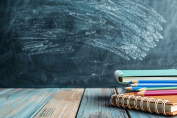 School board and colored pencils