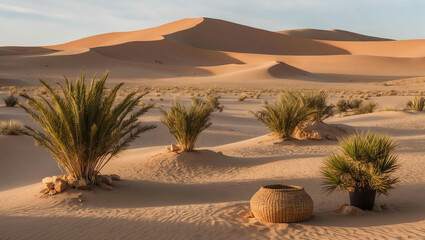 Wall Mural - Desert oasis background