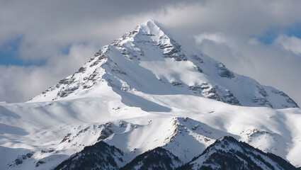 Wall Mural - Snow capped mountain background