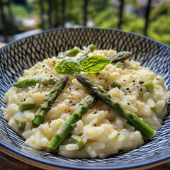 Wall Mural - Italian Cuisine, Risotto agli Asparagi