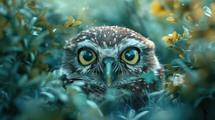 Canvas Print - A Curious Owl's Gaze