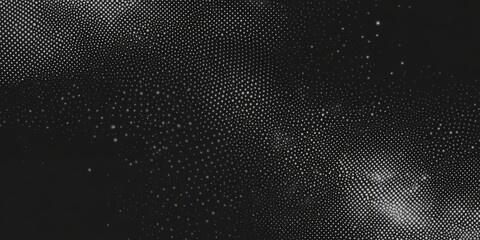 Wall Mural - Black Noise Stipple Dots Halftone Gradient Isolated. Dynamic Textured Grunge Background