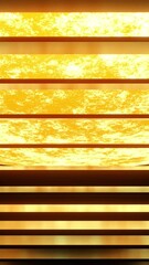 Poster - Bright planet glows with moving stripes. Design. Bright 3D planet with cyber field and stripes. Cyber animation of glowing planet and field of stripes