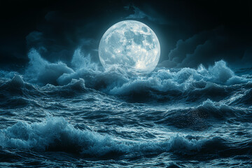 Wall Mural - a pattern of tides coming in and going out, highlighting the cyclical nature of oceanic waves driven