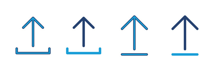 Sticker - Upload icon vector. load data symbol