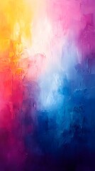 Canvas Print - Serene pastel abstract painting with gentle brushwork, ideal for adding a soft touch to any space