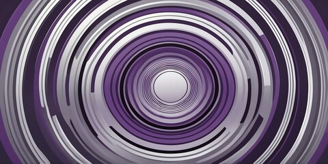 Wall Mural - abstract vector concentric circles with grey to purple gradient background