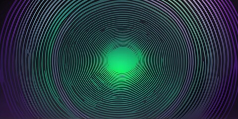 Wall Mural - abstract vector concentric circles with green to purple gradient background