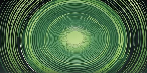 Wall Mural - abstract vector concentric circles with green to grey gradient background