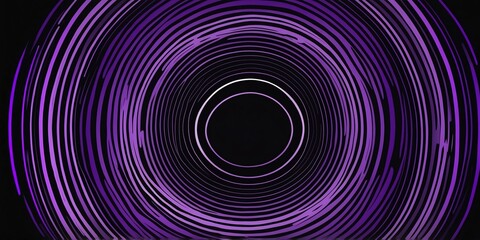 Wall Mural - abstract vector concentric circles with black to purple gradient background