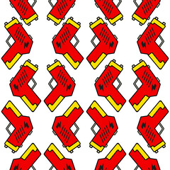 Sticker - stun gun seamless pattern in white background