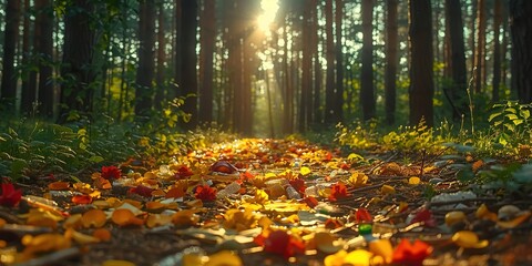 Canvas Print - autumn in the forest