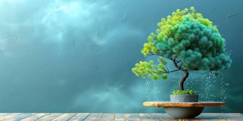 Poster - tree in a vase