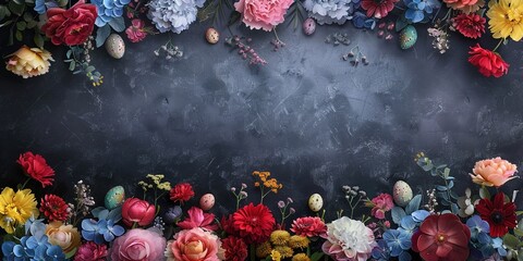 Wall Mural - flowers on a wooden background