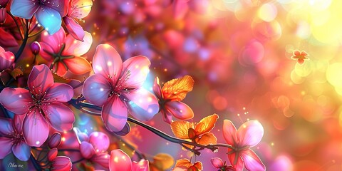 Poster - spring flower background