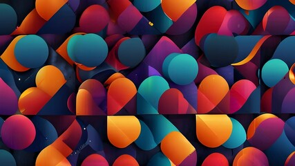 Wall Mural - Gradient geometric shape background with dynamic circle abstract Generative AI