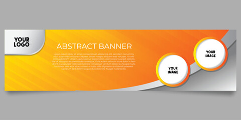 Modern and full color business banner template design