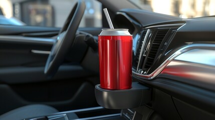 Canvas Print - Top Notch Beverage Holder Designed for Car Displayed in luxury Car Interior