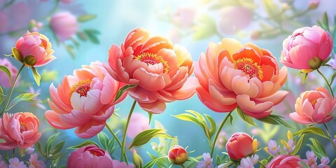 Wall Mural - tulips in spring