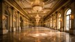 © Postproduction - Luxurious grand ballroom photo for use in sophisticated graphic design and branding projects.