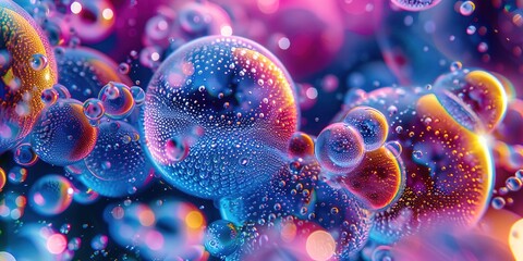 Sticker - background with bubbles