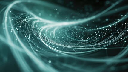 Poster - Abstract background of swirling digital lines and dots, symbolizing dynamic online connections, no people