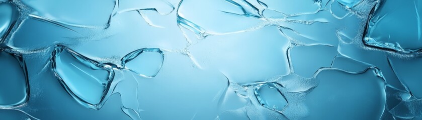 Wall Mural - abstract blue ice texture background