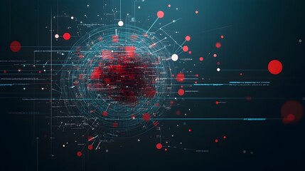 Fototapete - evolving machine learning algorithm visualized as dynamic data structure