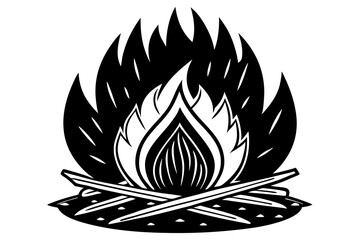 Wall Mural - Campfire icon vector,Campfire silhouette