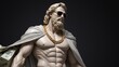 © My Ai - White marble sculpture muscular the myth magnificent statue he wears gold chain around his neck and gold-framed sunglasses