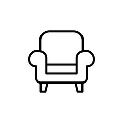 Fototapete - Armchair icon in thin line style vector illustration graphic design
