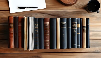 Wall Mural - stack of books on shelf