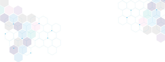 Poster - Vector illustration of hexagons pattern, Creative idea for medical, technology or science design.