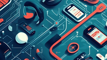 Poster - Interconnected Internet of Things Devices for Connected Running Accessories Including Smart Armbands and Trackers with Wireless Sensors and Analytics