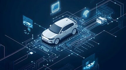 Poster - conceptual showcasing the of electric vehicles smart charging and the internet of things infrastruct