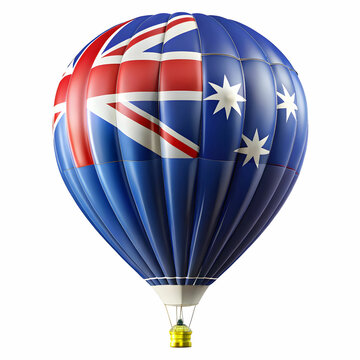Australia flag hot ballon isolated