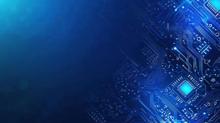 Poster - Computer motherboards and circuit boards. Abstract circuit board with a lot of micro chips. Main microchip on the motherboard. Tech science background. Semiconductor and circuit board. Circuit board 