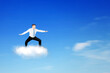 © Creativa Images - Success concept of a businessman on a cloud