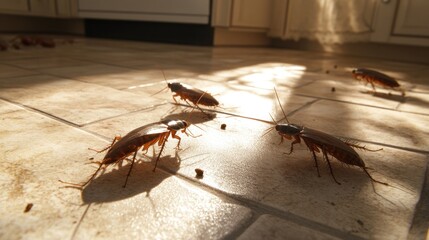 Cockroaches in a Kitchen