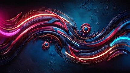 Wall Mural - Abstract colorful 3d background. Generative Ai.