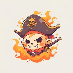 Poster - Fiery Pirate Captain