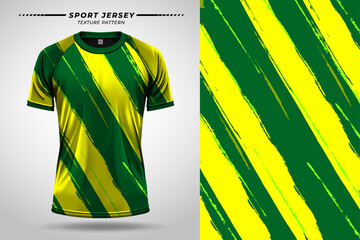 Wall Mural - Sport jersey kit texture with vector mockup showcasing detailed fabric design for athletic apparel