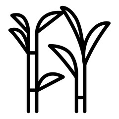 Fototapete - Sugar cane icon in thin line style vector illustration graphic design