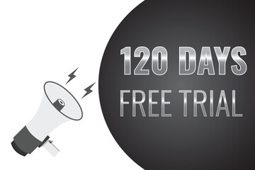 120 day free trial banner design. 120 days free banner background
