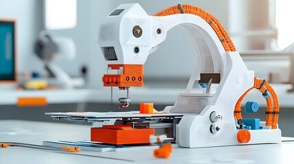 Poster - Additive Manufacturing Technology Represented in Paper Cut Style 3D Printer