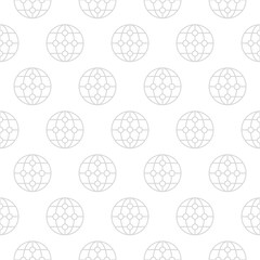 Poster - global networking icon seamless pattern on white