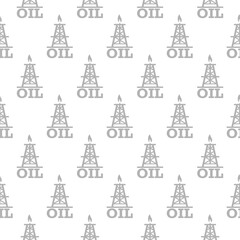 Poster - Oil pump or pump jack icon isolated seamless pattern on white background